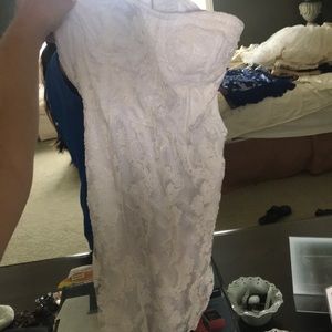 Strapless white dress